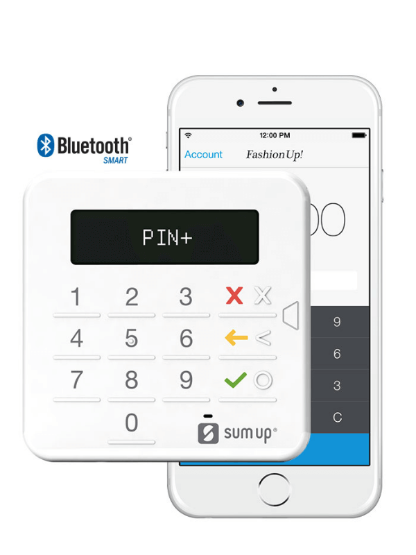 SumUp-Kartenleser und Smartphone