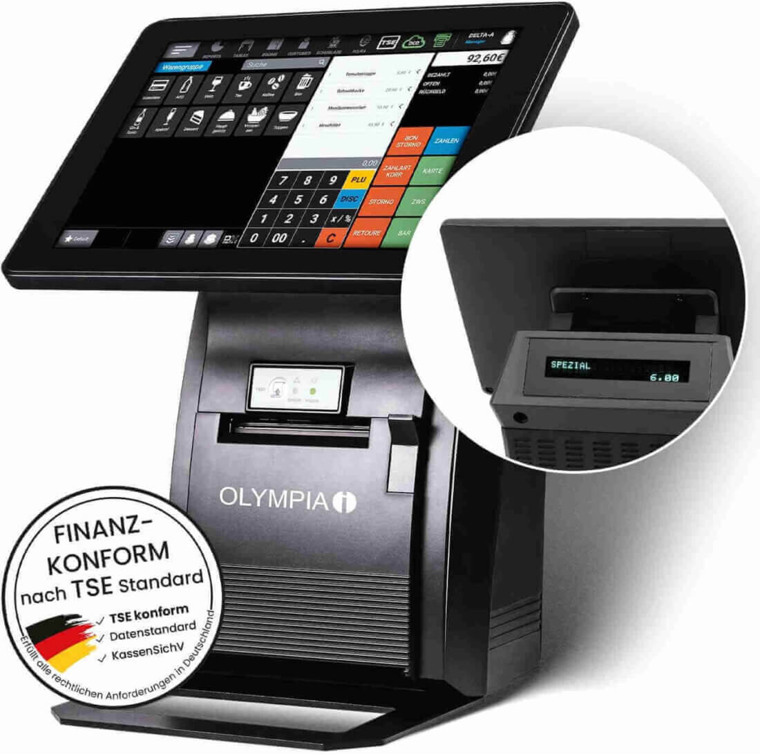 Die T210 Registrierkasse von Olympia