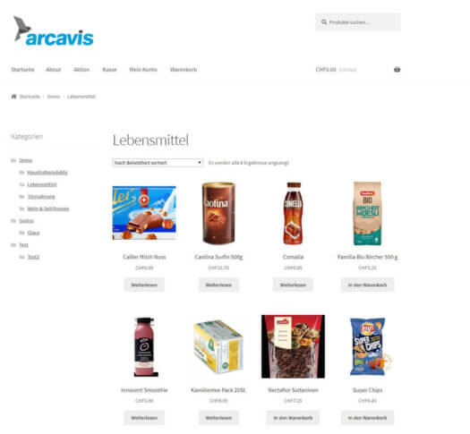 Arcavis Webshop