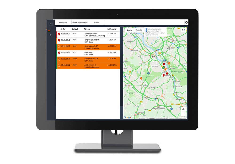 Fahrerterminal von SimplyDelivery