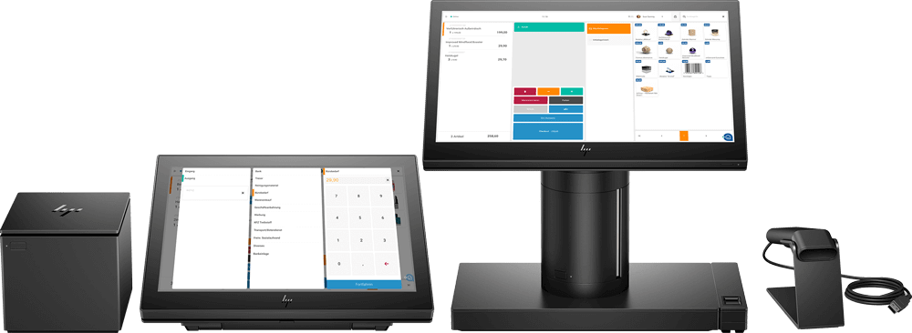 Hardware von Etron: Tablet, Bondrucker, Scanner, Bildschirm