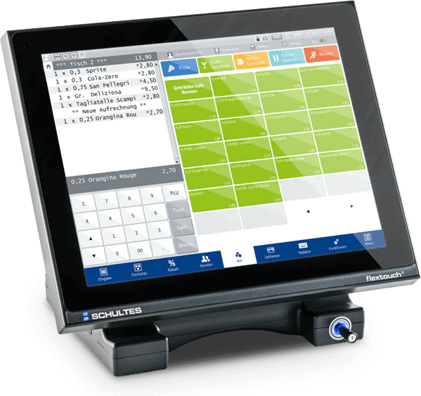 Die SCHULTES flextouch+ Kasse ist eine von vielen Hardware-Möglichkeiten. (Bild: SCHULTES Kassensysteme)