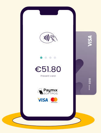 Mit Paymix SoftPOS kannst du Kartenzahlungen auf deinem Smartphone akzeptieren. (Bild: Paymix SoftPOS)