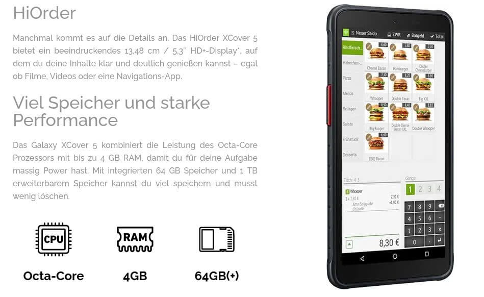 Seitenansicht des HiOrder von HiPOS